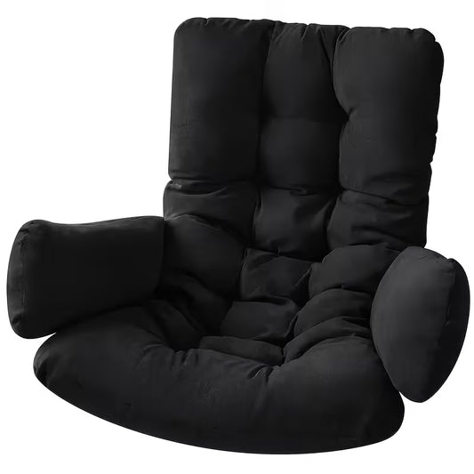 An Outdoor Ultra-Soft Hanging Chair Cushion | Upgraded Luxury Version with a Larger Seat Cushion (Hanging Chair Not Included), Washable Cushion Cover Set