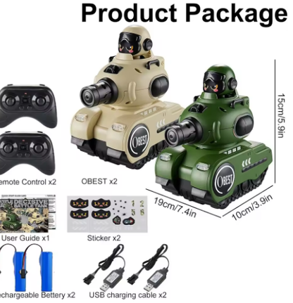 RC Battle Duel: 2-Pack with Infrared Combat & Sound FX 🚗💥🎮 | Head-to-Head Clash for Victory!