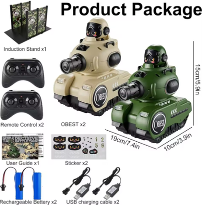 RC Battle Duel: 2-Pack with Infrared Combat & Sound FX 🚗💥🎮 | Head-to-Head Clash for Victory!