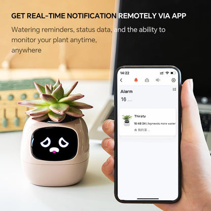 AI-Powered Planter with Mood Display & Care Alerts 🎄📱