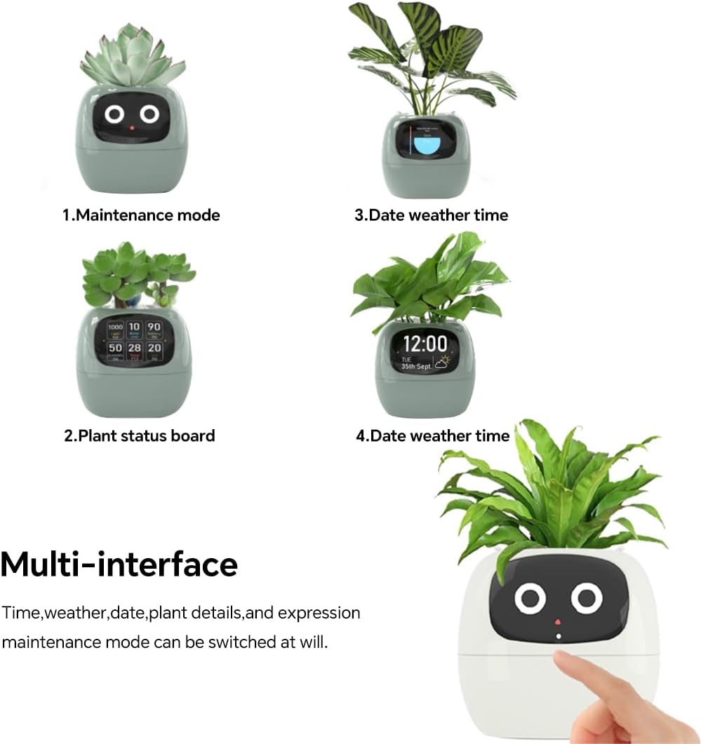 AI-Powered Planter with Mood Display & Care Alerts 🎄📱