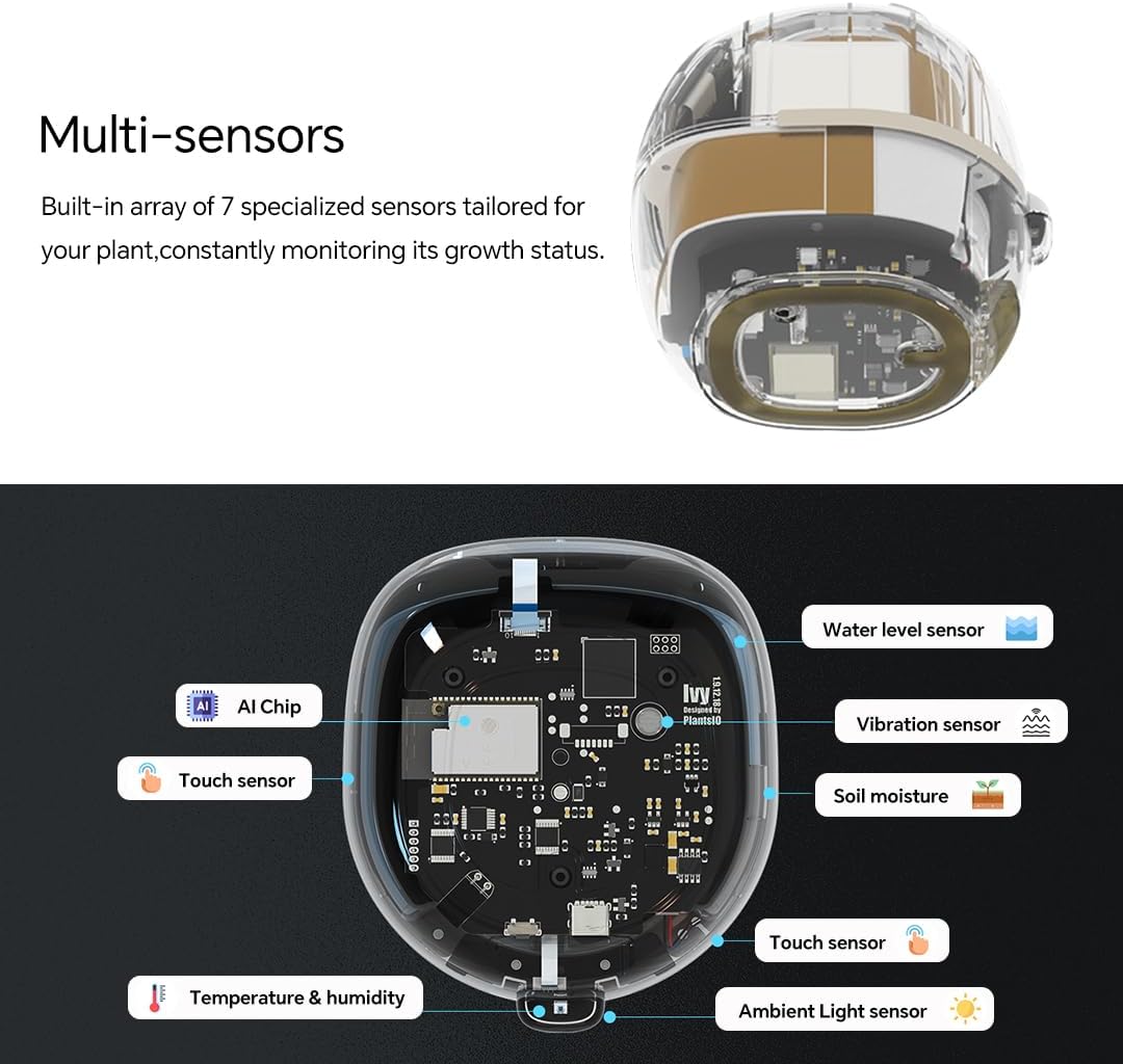 AI-Powered Planter with Mood Display & Care Alerts 🎄📱
