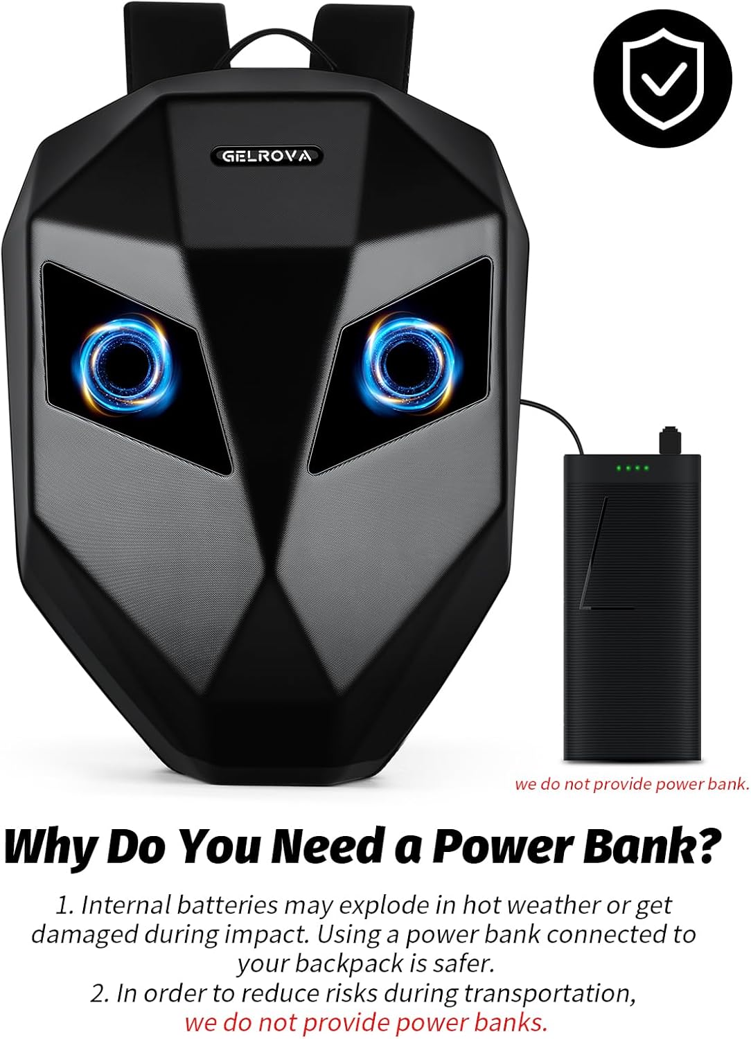 LED Motorcycle Backpack 🏍️✨ | Customizable Display with 19" Laptop Compartment 🔋🖥️