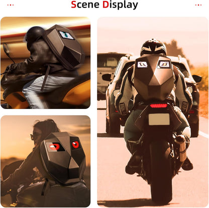 LED Motorcycle Backpack 🏍️✨ | Customizable Display with 19" Laptop Compartment 🔋🖥️