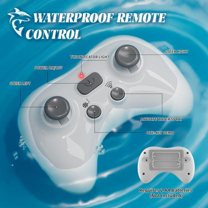 Waterproof Remote Control Shark with Spray Function ⚡🎮