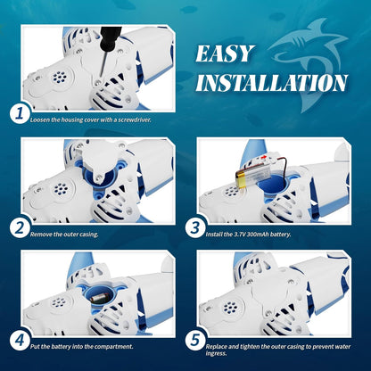 Waterproof Remote Control Shark with Spray Function ⚡🎮