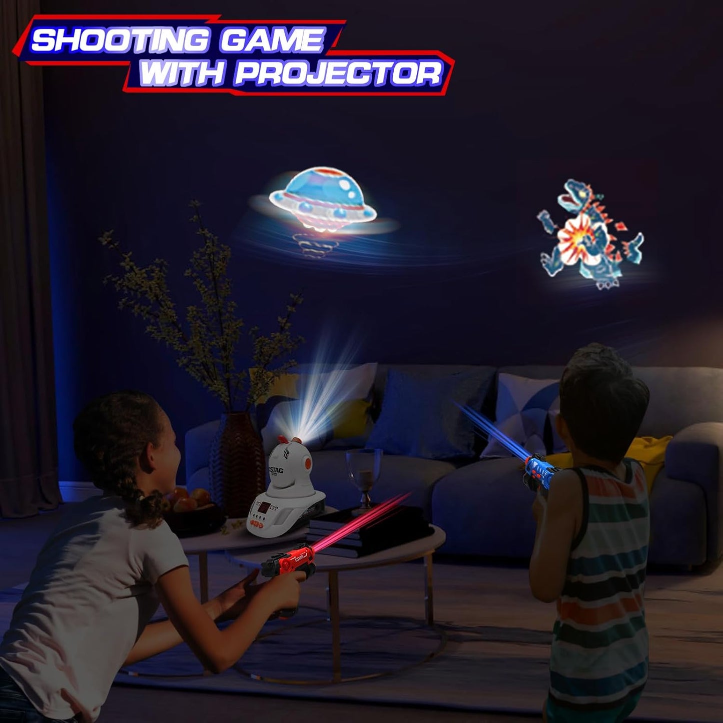 Interactive Laser Tag with Smart Projector – Family Fun! 👨‍👩‍👧‍👦⚡