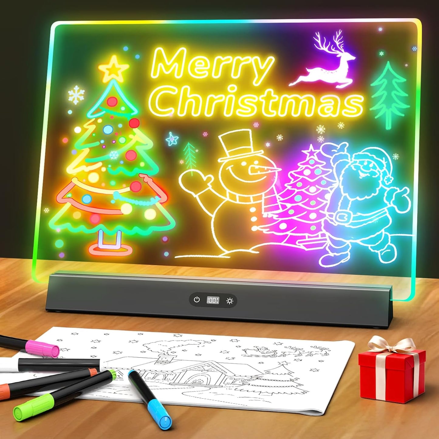 Rechargeable LED Glow Board 💡: 9 Light Modes for Messages & Decor 🎨✨🎁