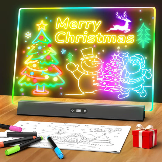 Rechargeable LED Glow Board 💡: 9 Light Modes for Messages & Decor 🎨✨🎁