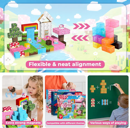 Spark Imagination! 150-Piece Magnetic Blocks Set 🧱🌈🦄 | STEM Building Toys for Kids Ages 3+