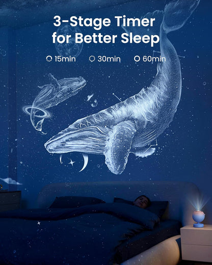 Galaxy Star Projector ⭐ | 5K HD Planetarium with Interchangeable Discs for Sleep & Relaxation ✨🛌