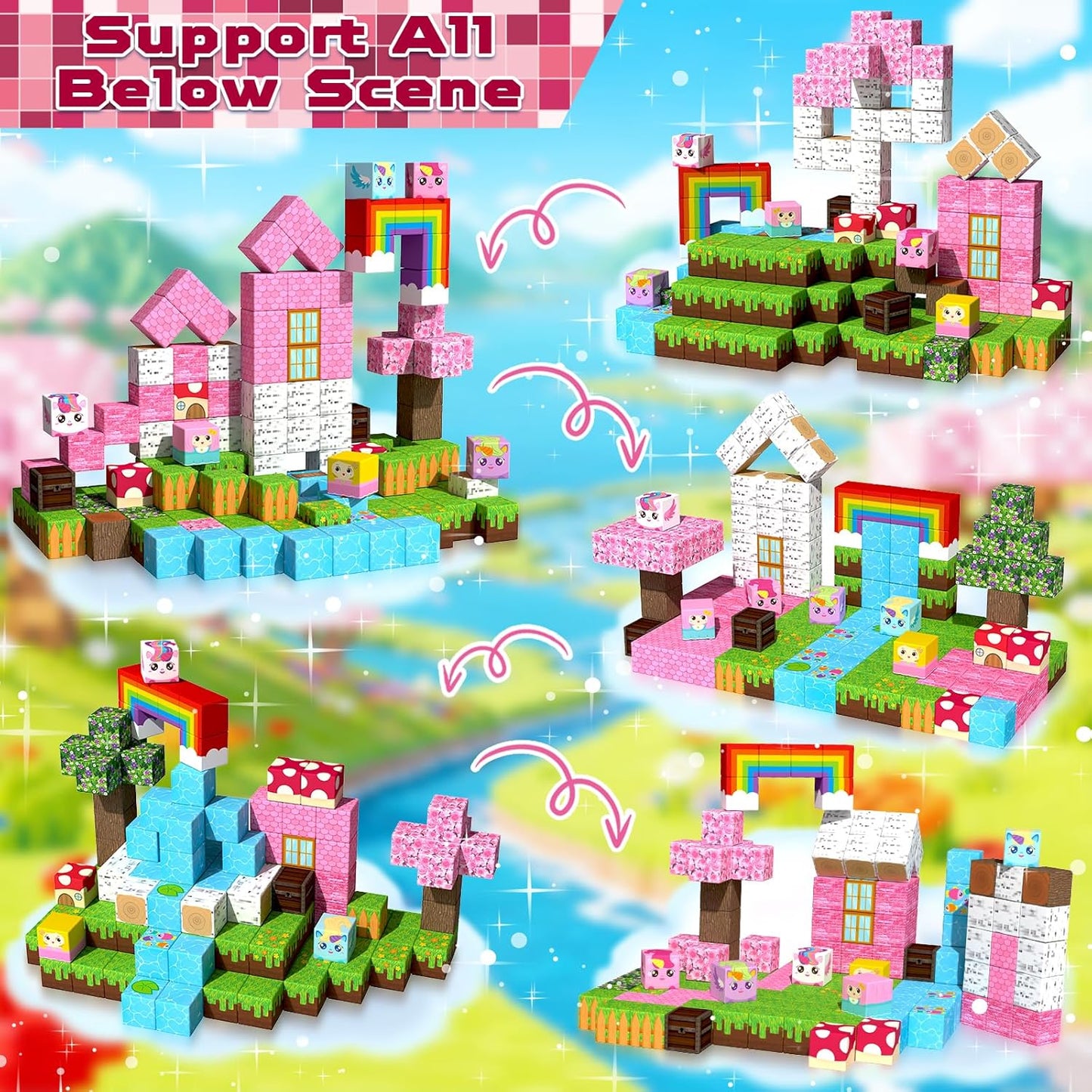 Spark Imagination! 150-Piece Magnetic Blocks Set 🧱🌈🦄 | STEM Building Toys for Kids Ages 3+