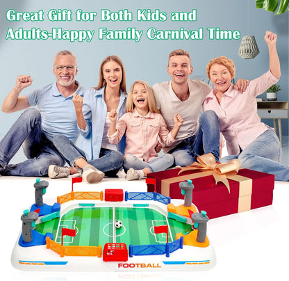 Dual-Control Tabletop Soccer Game ⚽ | Interactive Foosball with Goal Bell & Scoreboard 🏆🔔