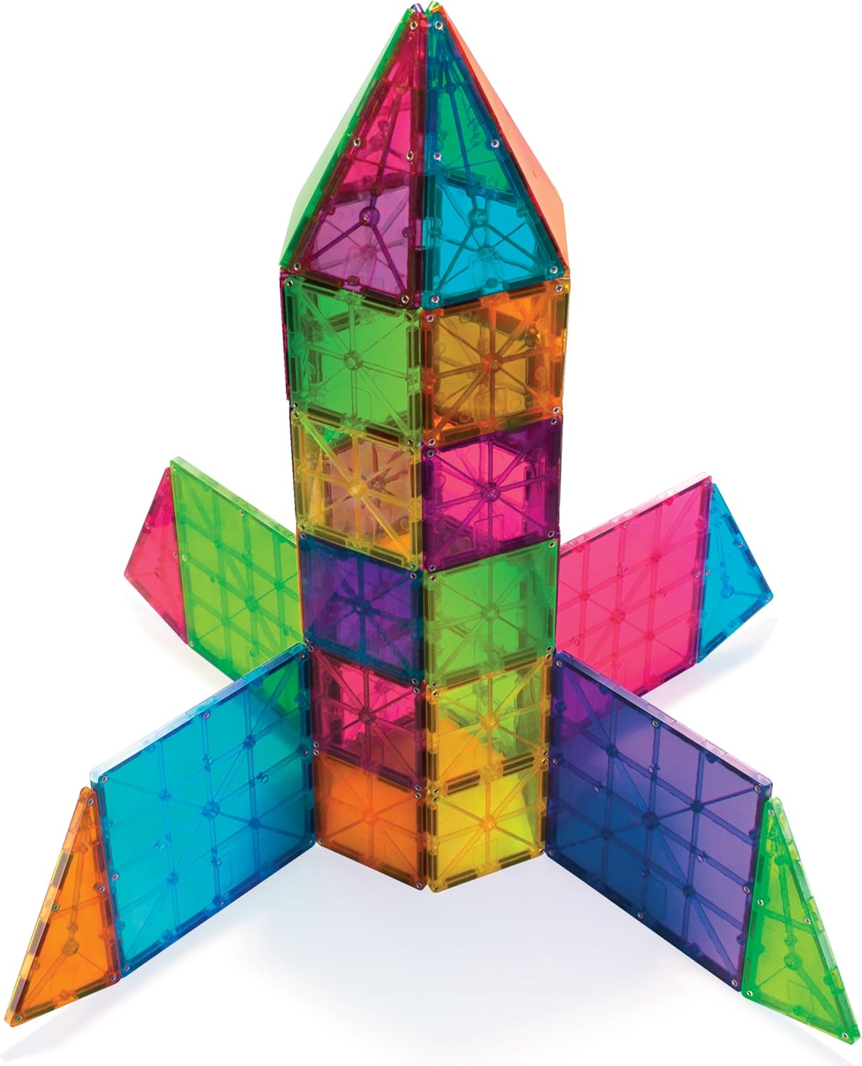 Translucent Magnetic Building Tiles – STEM Certified for Kids 3+ 🌈🧲