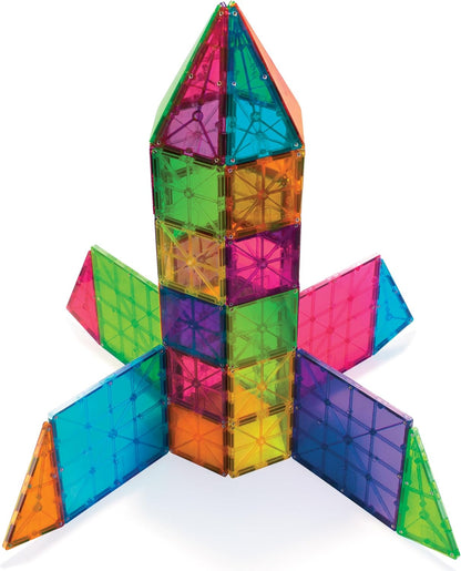 Translucent Magnetic Building Tiles – STEM Certified for Kids 3+ 🌈🧲