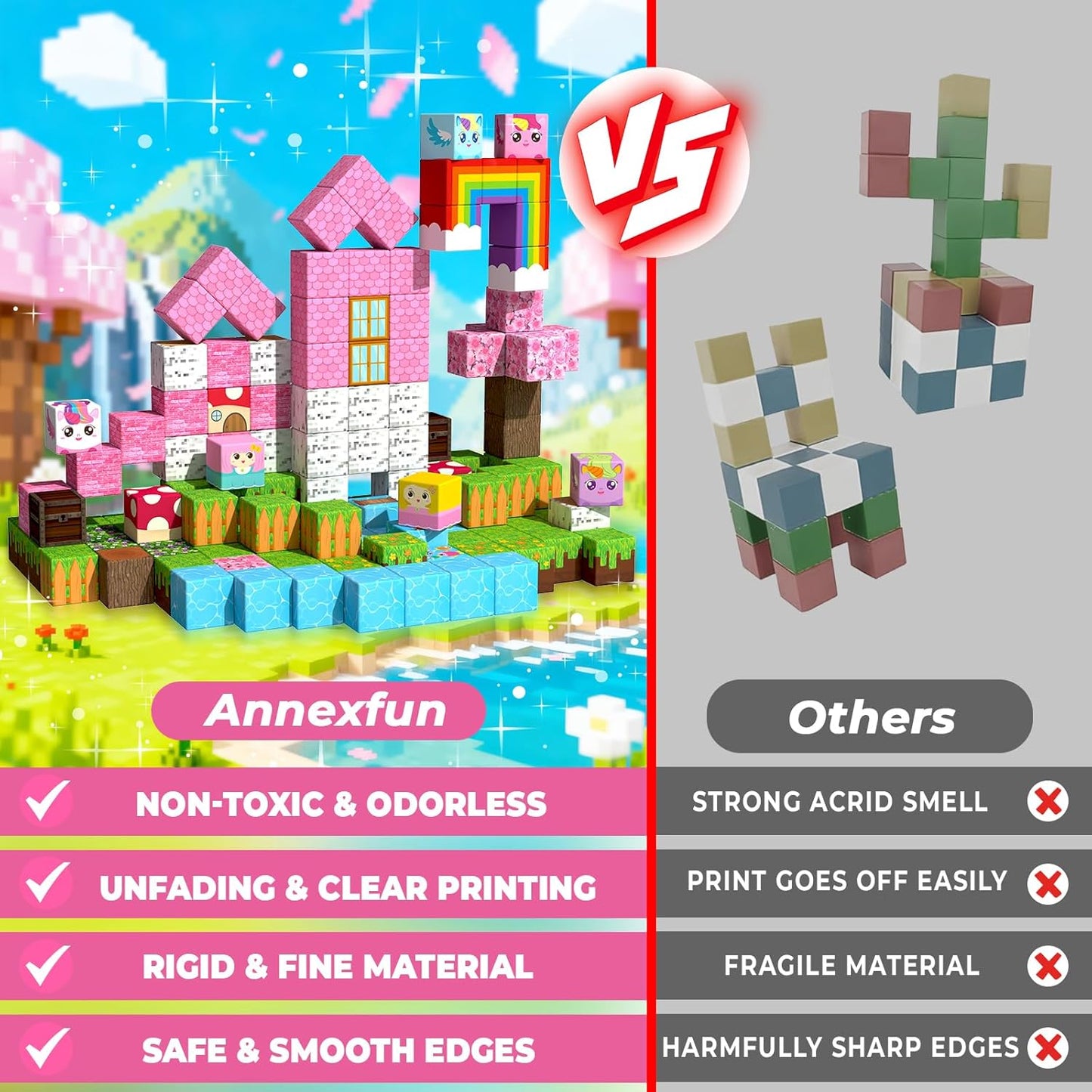 Spark Imagination! 150-Piece Magnetic Blocks Set 🧱🌈🦄 | STEM Building Toys for Kids Ages 3+