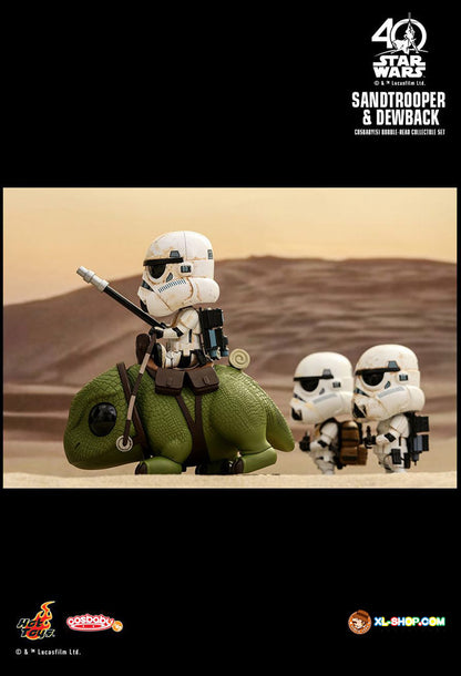 Iconic Star Wars Sandtrooper & Dewback Bobble-Head Set 🚀✨ | Collectible Display