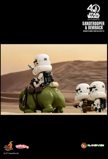 Iconic Star Wars Sandtrooper & Dewback Bobble-Head Set 🚀✨ | Collectible Display