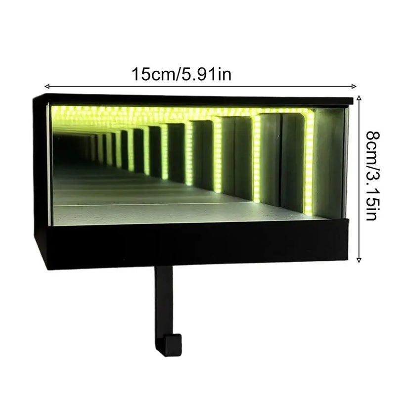 3D Infinity Tunnel Key Holder 🚗✨ | LED Display with Hook for Collectibles & Keys 🔑💡