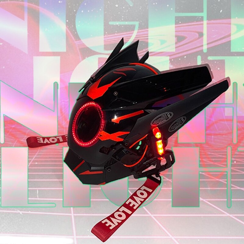 Cyberpunk Futuristic Helmet 💥⚙️ | Carbon Fiber & Adjustable Vents